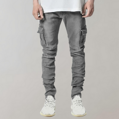 Cargo Jeans - Slim fit - Stretch - Skinny Jeans - Herrenjeans-HauteBerlin