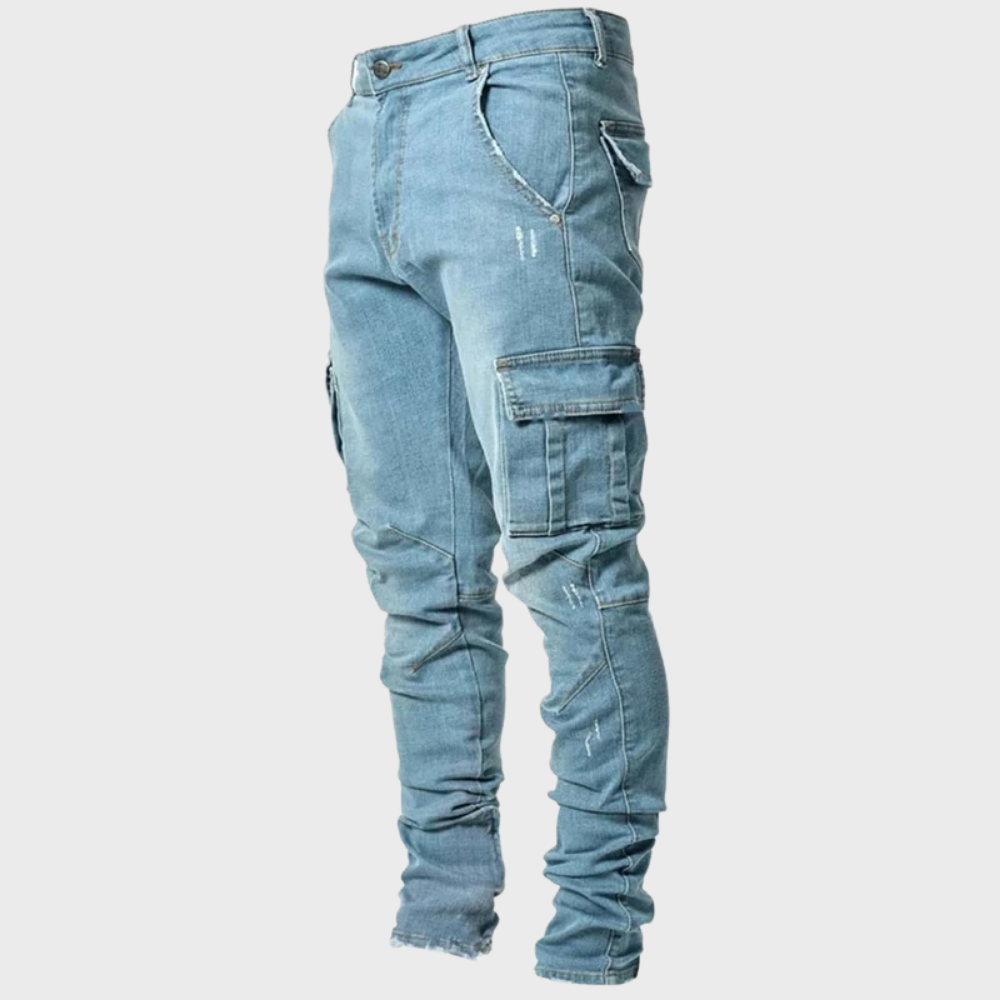 Cargo Jeans - Slim fit - Stretch - Skinny Jeans - Herrenjeans-HauteBerlin