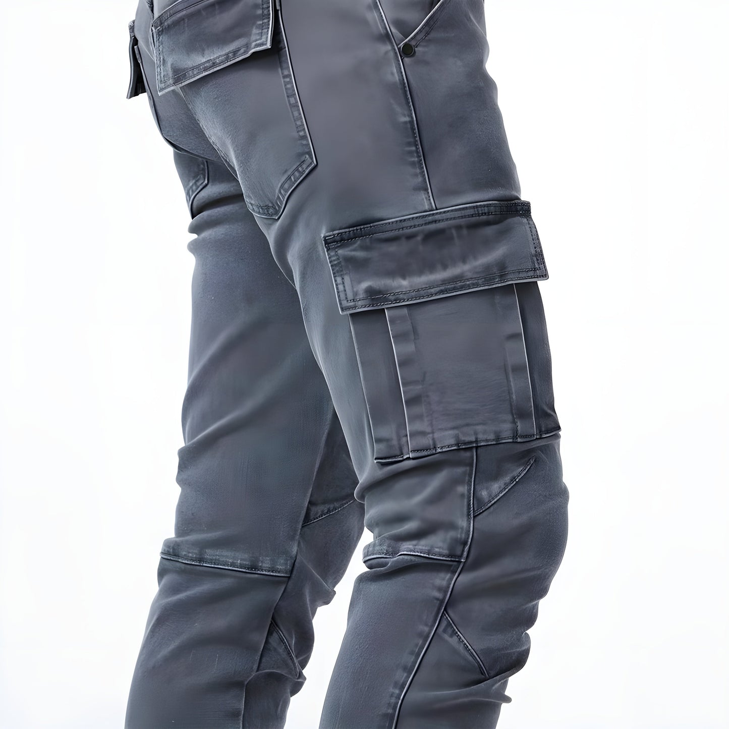 Cargo-Jeans – dehnbar – schmale Passform – Cargohosen – Herrenhosen-HauteBerlin