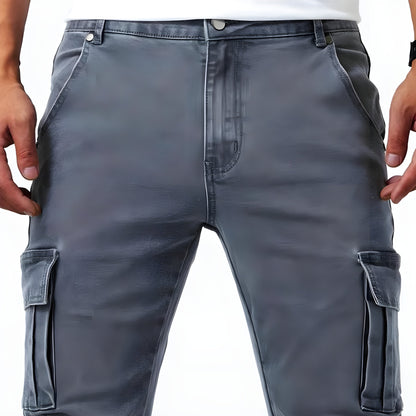 Cargo-Jeans – dehnbar – schmale Passform – Cargohosen – Herrenhosen-HauteBerlin