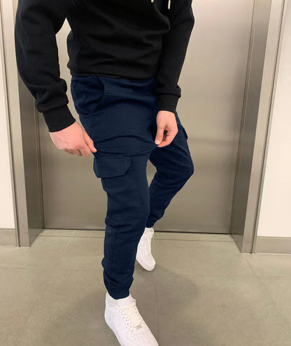 Cargo Jogger - Slim Fit - Kordelzug - Cargohosen - Herrenhosen-HauteBerlin