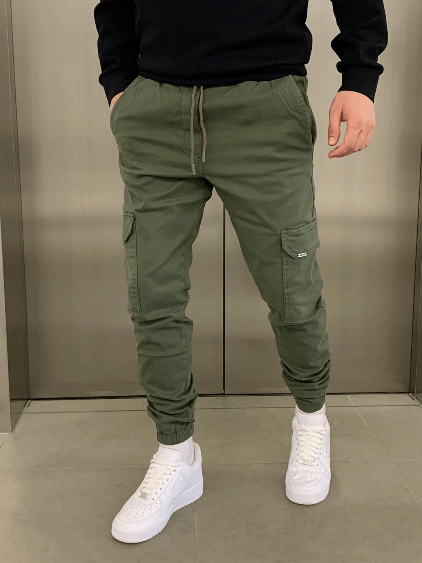 Cargo Jogger - Slim Fit - Kordelzug - Cargohosen - Herrenhosen-HauteBerlin