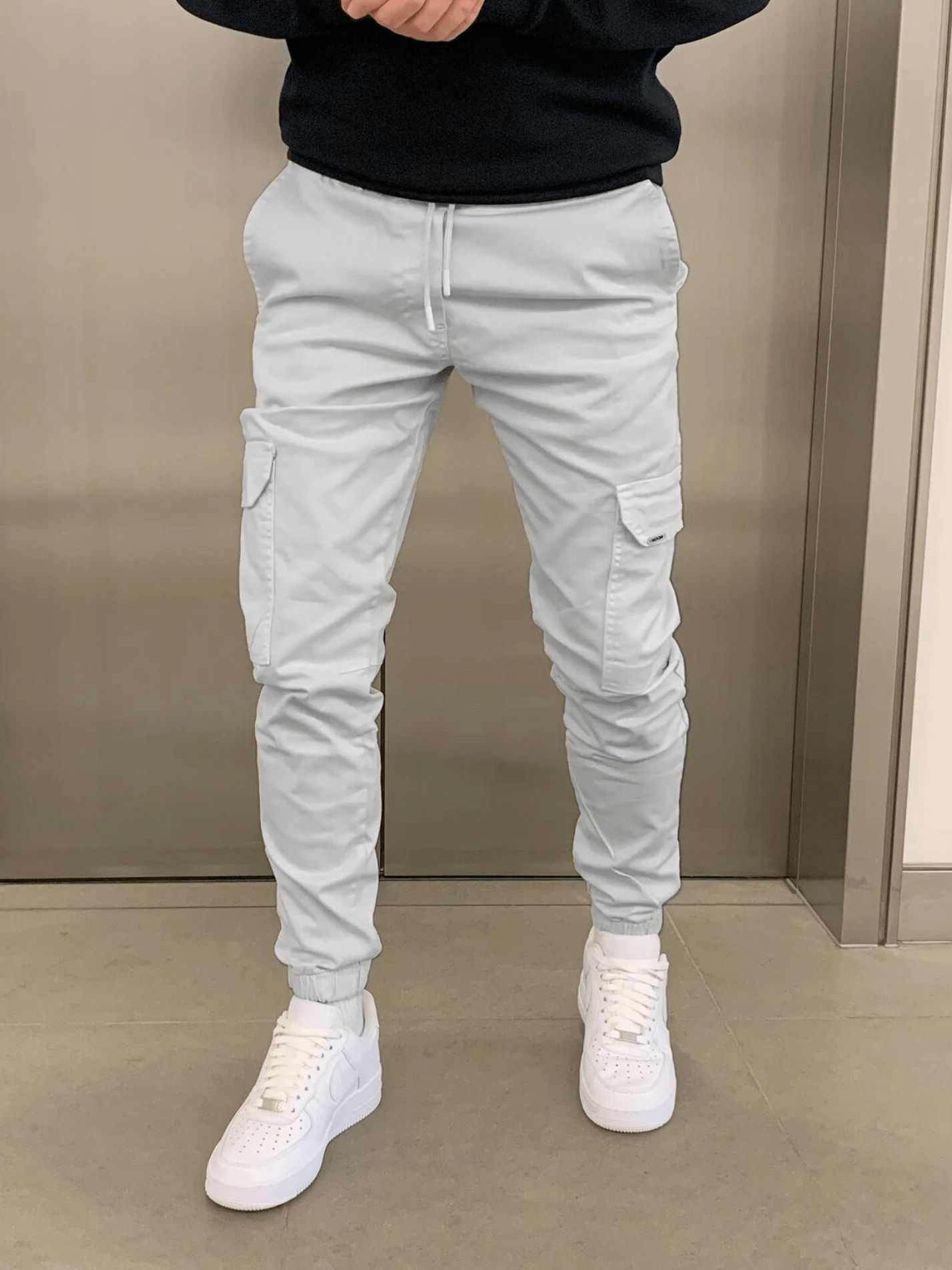 Cargo Jogger - Slim Fit - Kordelzug - Cargohosen - Herrenhosen-HauteBerlin