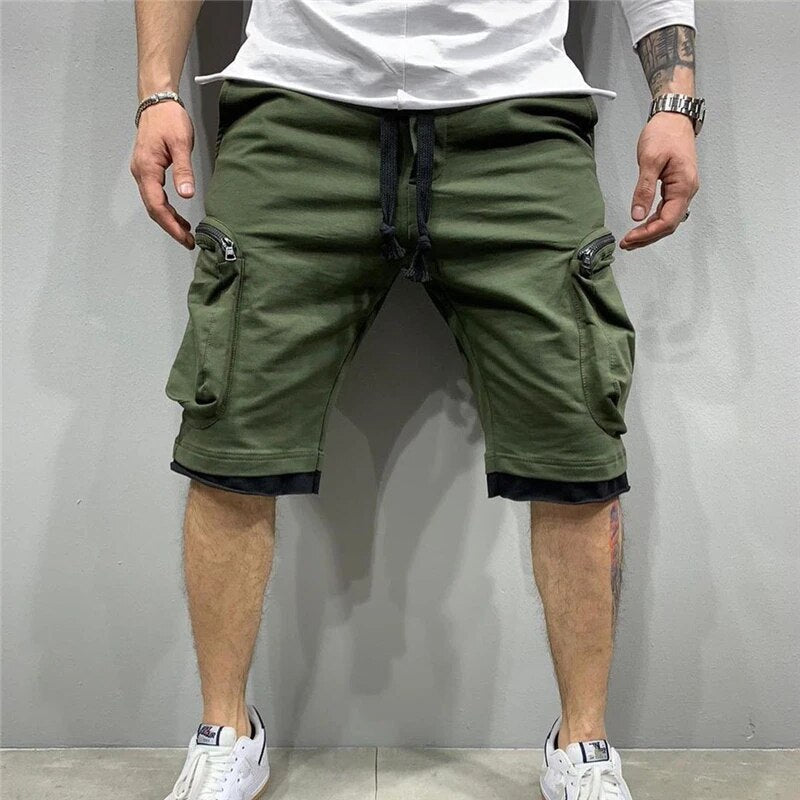 Cargo-Shorts – Kordelzug – Locker geschnitten – Cargo-Sweatshorts – Herrenbekleidung-HauteBerlin