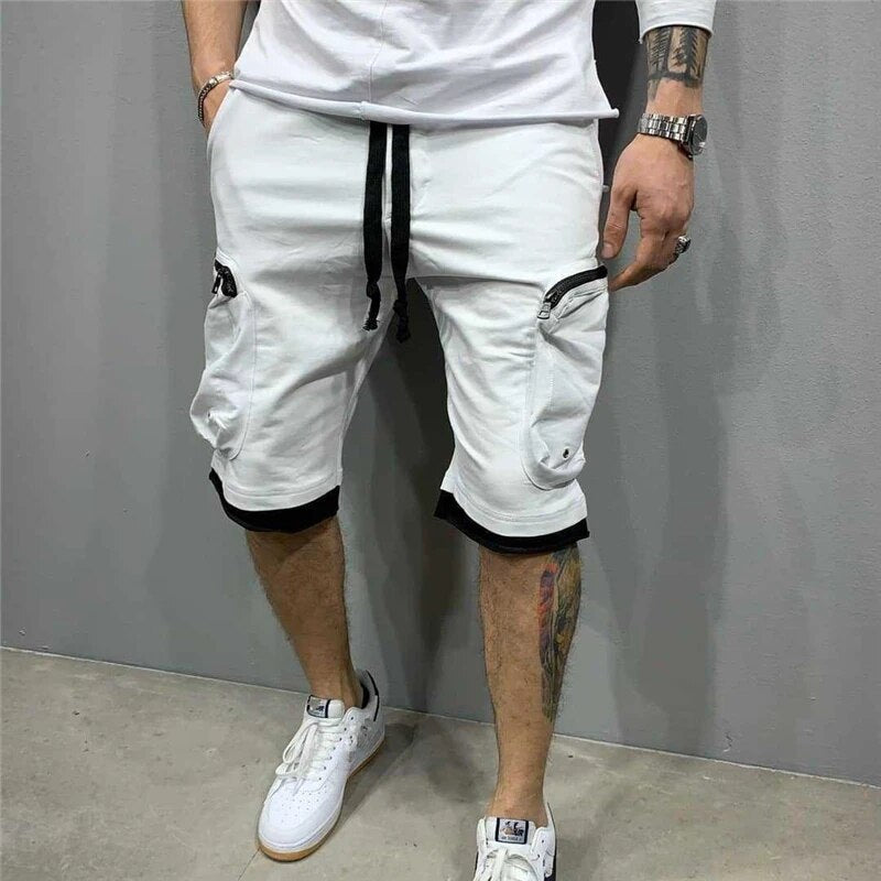 Cargo-Shorts – Kordelzug – Locker geschnitten – Cargo-Sweatshorts – Herrenbekleidung-HauteBerlin
