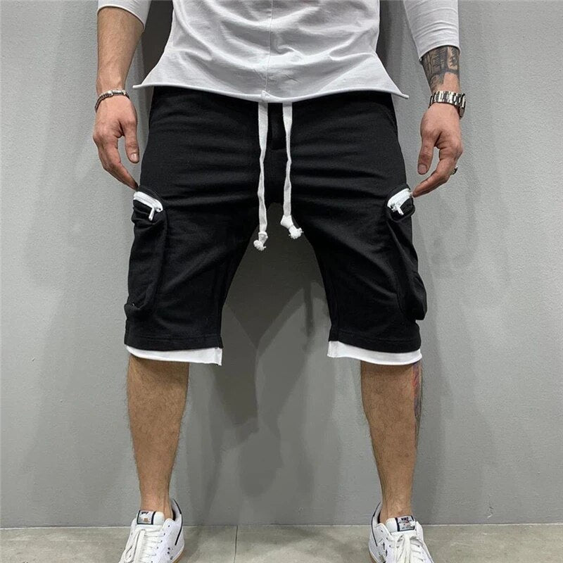 Cargo-Shorts – Kordelzug – Locker geschnitten – Cargo-Sweatshorts – Herrenbekleidung-HauteBerlin