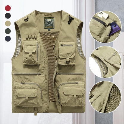 Cargo-Weste - Taktisch - Zip-Up - Arbeitsweste - Herrenweste-HauteBerlin