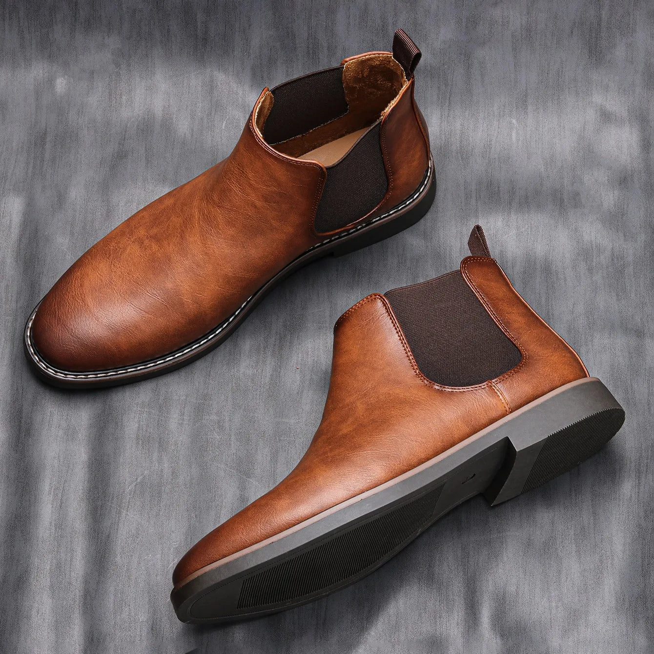 Chelsea Boots - Flache Herrenstiefel zum Hineinschlüpfen-HauteBerlin