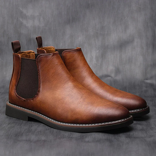 Chelsea Boots - Flache Herrenstiefel zum Hineinschlüpfen-HauteBerlin
