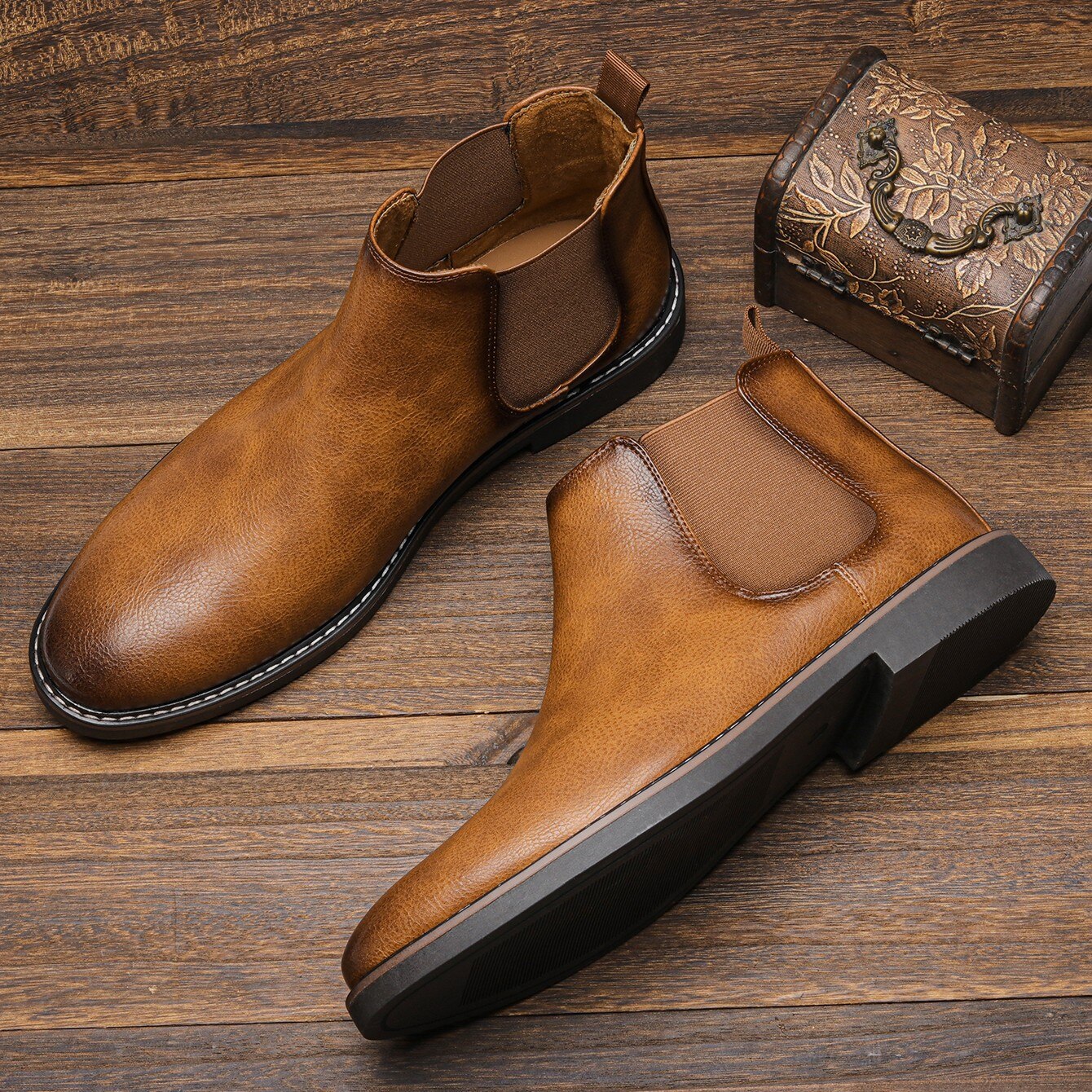 Chelsea-Stiefel | Slipper | Knöchelhoch | Lederstiefel | Herrenstiefel-HauteBerlin