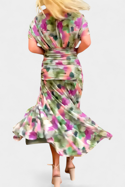 Cocktailkleid – Elegant – Fließend – Schulterfreies Kleid – Maxikleid-HauteBerlin