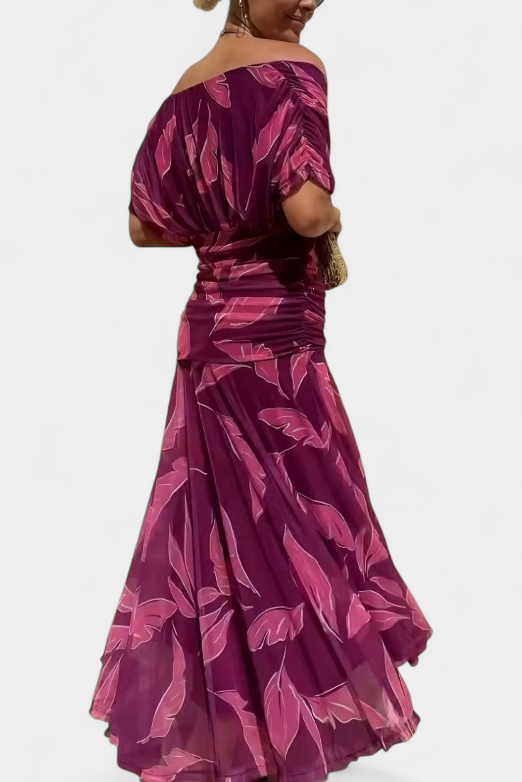 Cocktailkleid – Elegant – Fließend – Schulterfreies Kleid – Maxikleid-HauteBerlin