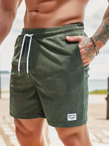Cord Shorts - Cord Shorts für Männer mit elastischer Taille für den Sommer-HauteBerlin