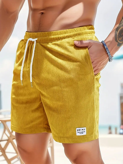 Cord Shorts - Cord Shorts für Männer mit elastischer Taille für den Sommer-HauteBerlin