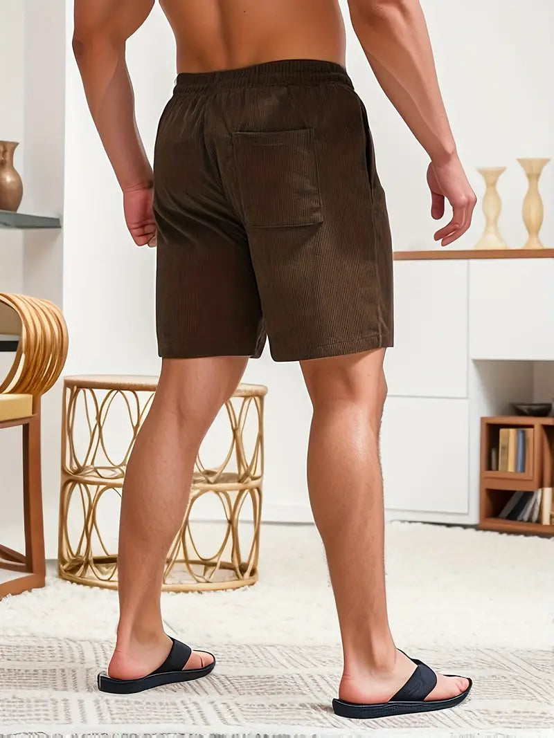 Cord Shorts - Cord Shorts für Männer mit elastischer Taille für den Sommer-HauteBerlin