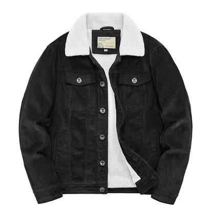 Cordjacke – Herren-Winterjacke mit Sherpa-Fleecefutter-HauteBerlin