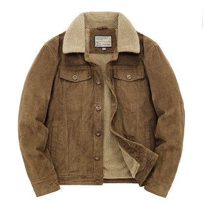 Cordjacke – Herren-Winterjacke mit Sherpa-Fleecefutter-HauteBerlin