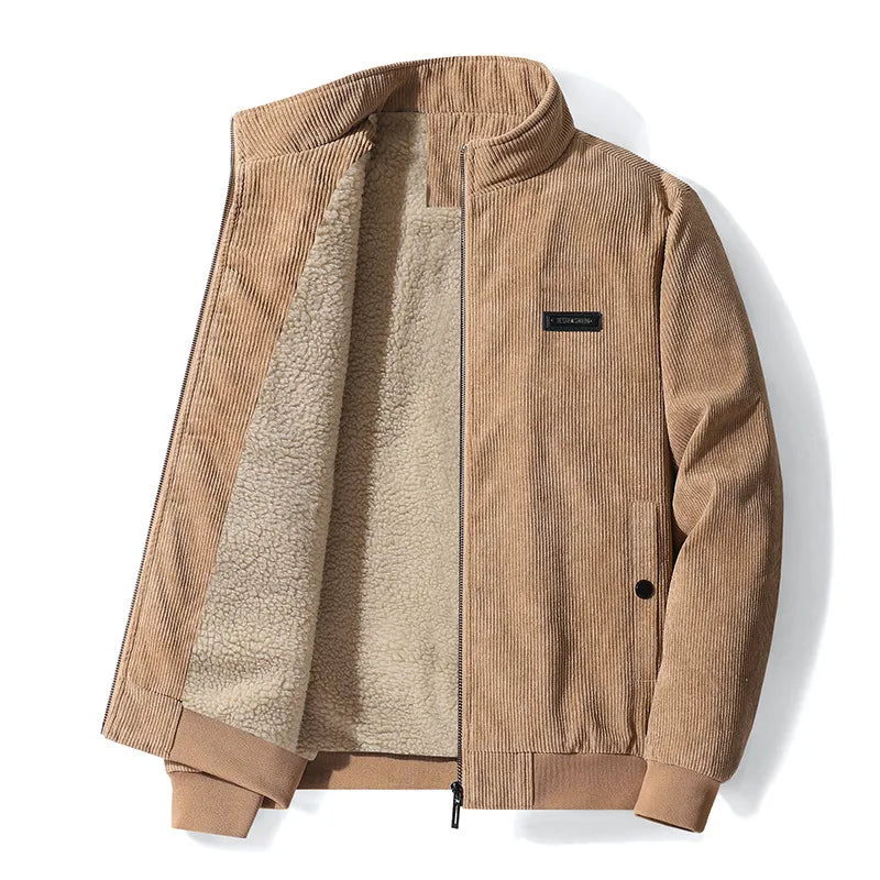 Cordjacke | Mit Fleece gefüttert | Mit Reißverschluss | Winterjacke | Herrenjacke-HauteBerlin