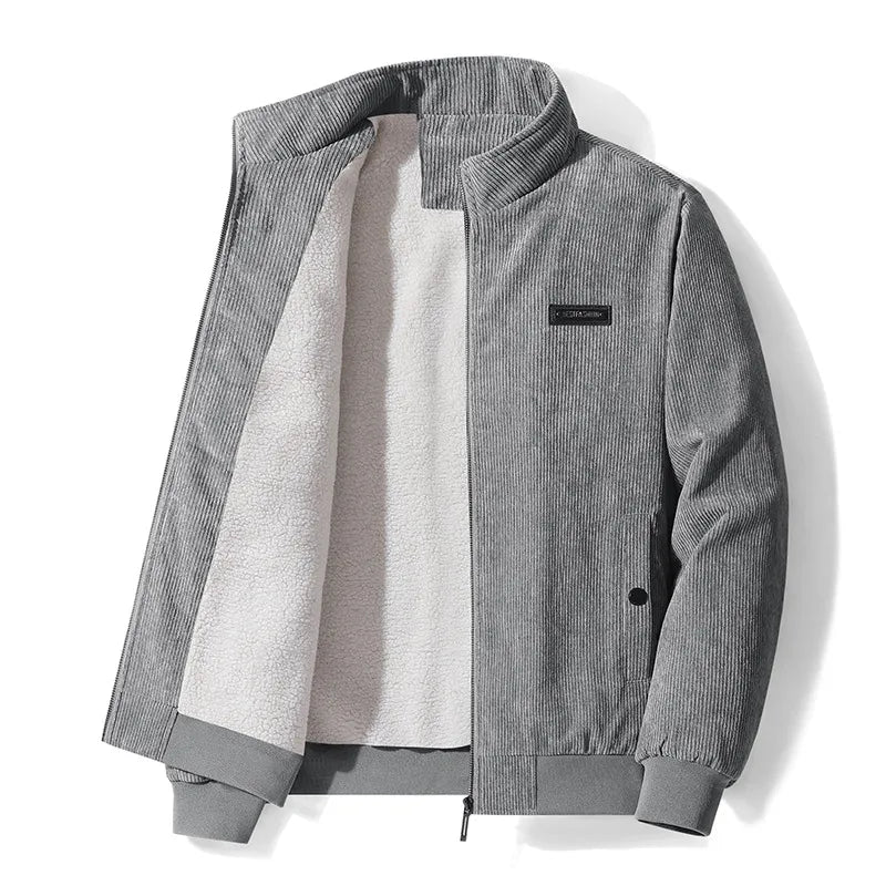 Cordjacke | Mit Fleece gefüttert | Mit Reißverschluss | Winterjacke | Herrenjacke-HauteBerlin