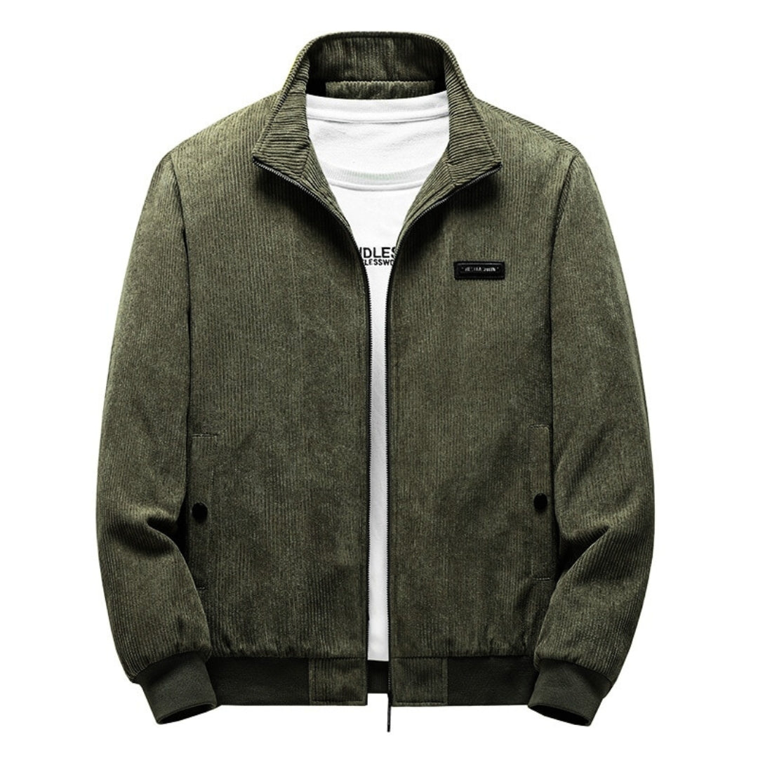 Cordjacke | mit Fleece gefüttert | mit Reißverschluss | Jacke mit Sherpa | Bomberjacke für Herren-HauteBerlin