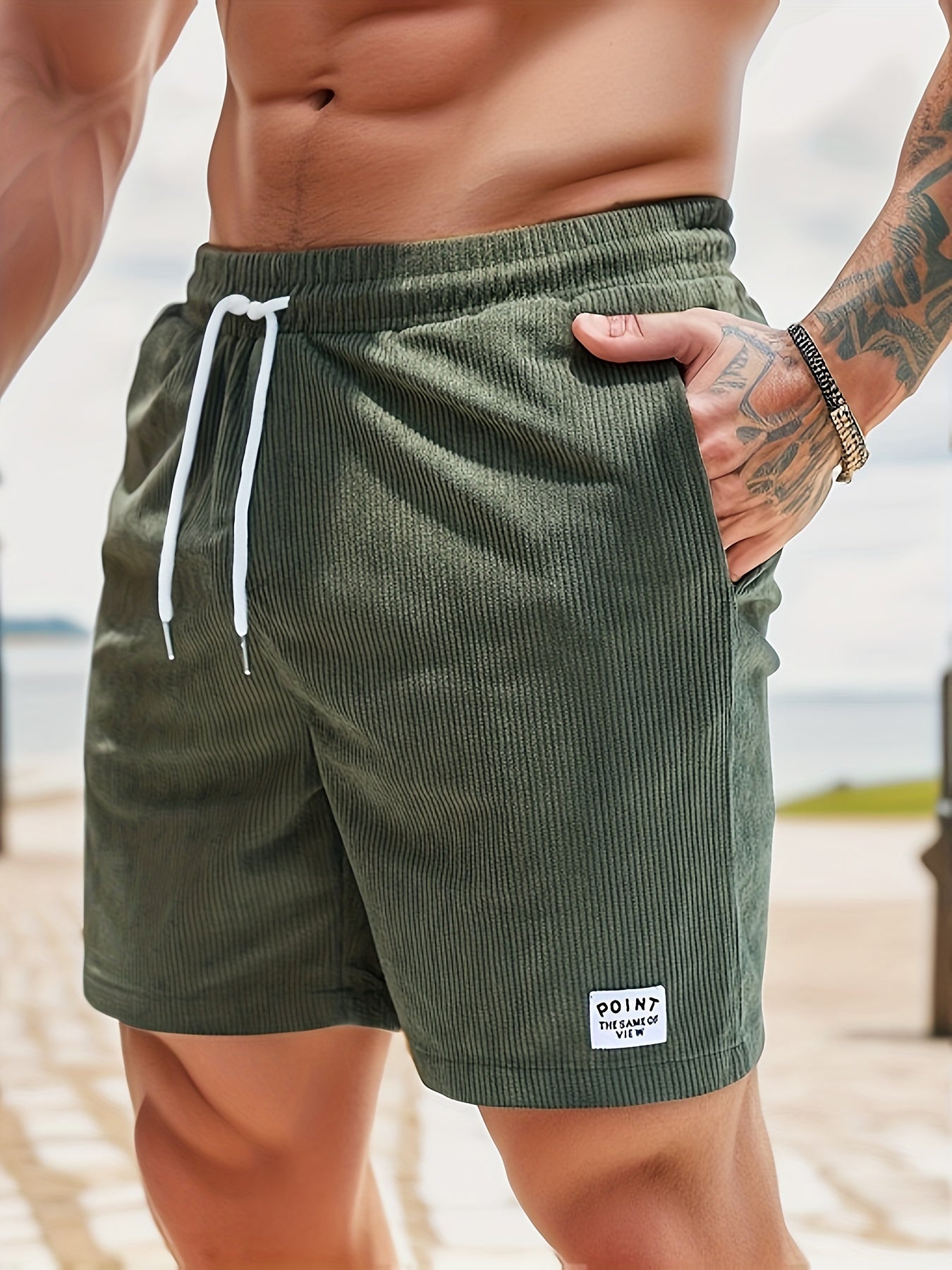 Cordshorts – Kordelzug – elastischer Bund – Sommer-Shorts – Herrenshorts-HauteBerlin