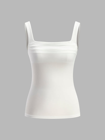 Crop-Top – Ärmelloses, gerafftes Slim-Fit-Top für Damen-HauteBerlin
