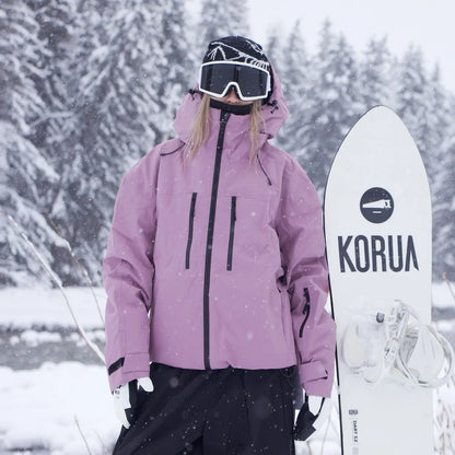 Damen-Skijacke | Mit Kapuze | Wetterfest | Schneejacke | Winterjacke-HauteBerlin