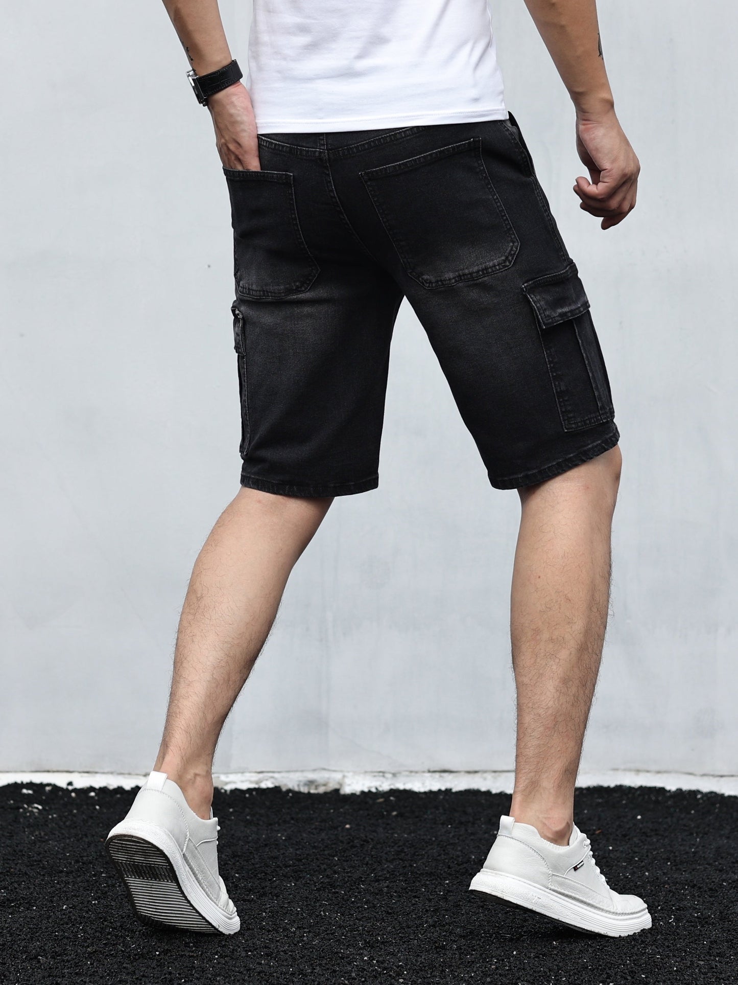 Denim Cargo Shorts | Casual | Stretch | Denim Shorts | Herren Shorts-HauteBerlin