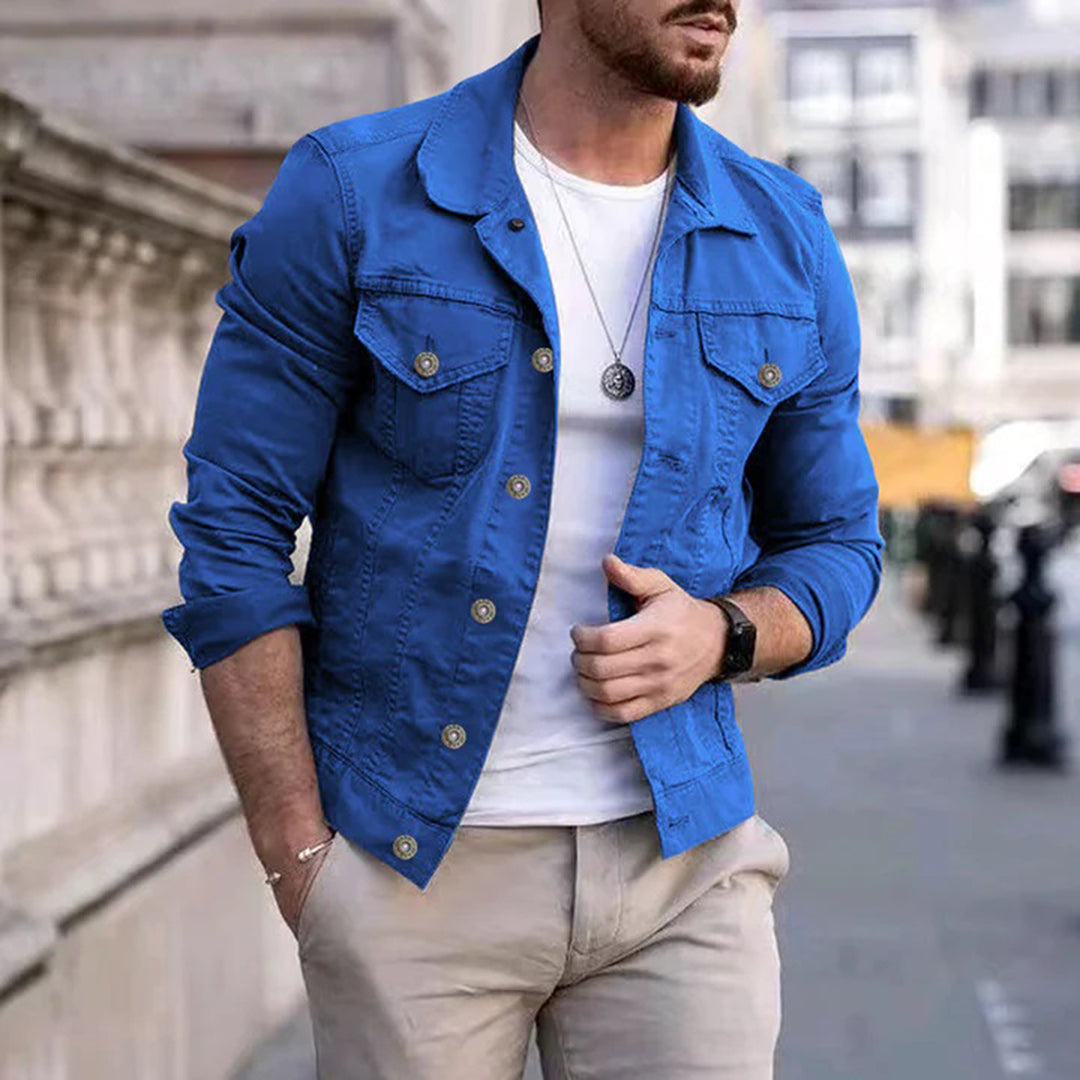Denim Jacket | Brusttaschen | Slim Fit | Sommerjacke | Herrenjacke-HauteBerlin