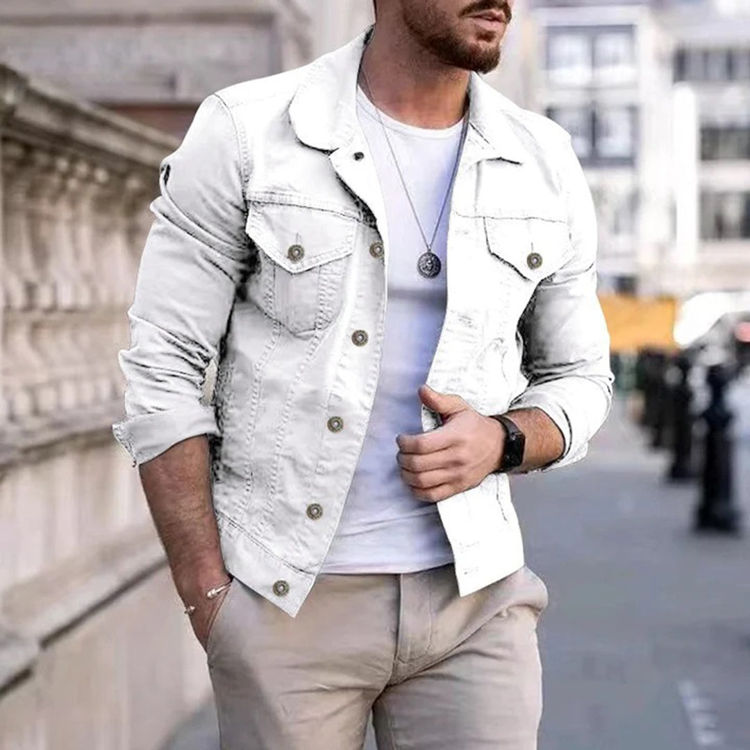 Denim Jacket | Brusttaschen | Slim Fit | Sommerjacke | Herrenjacke-HauteBerlin