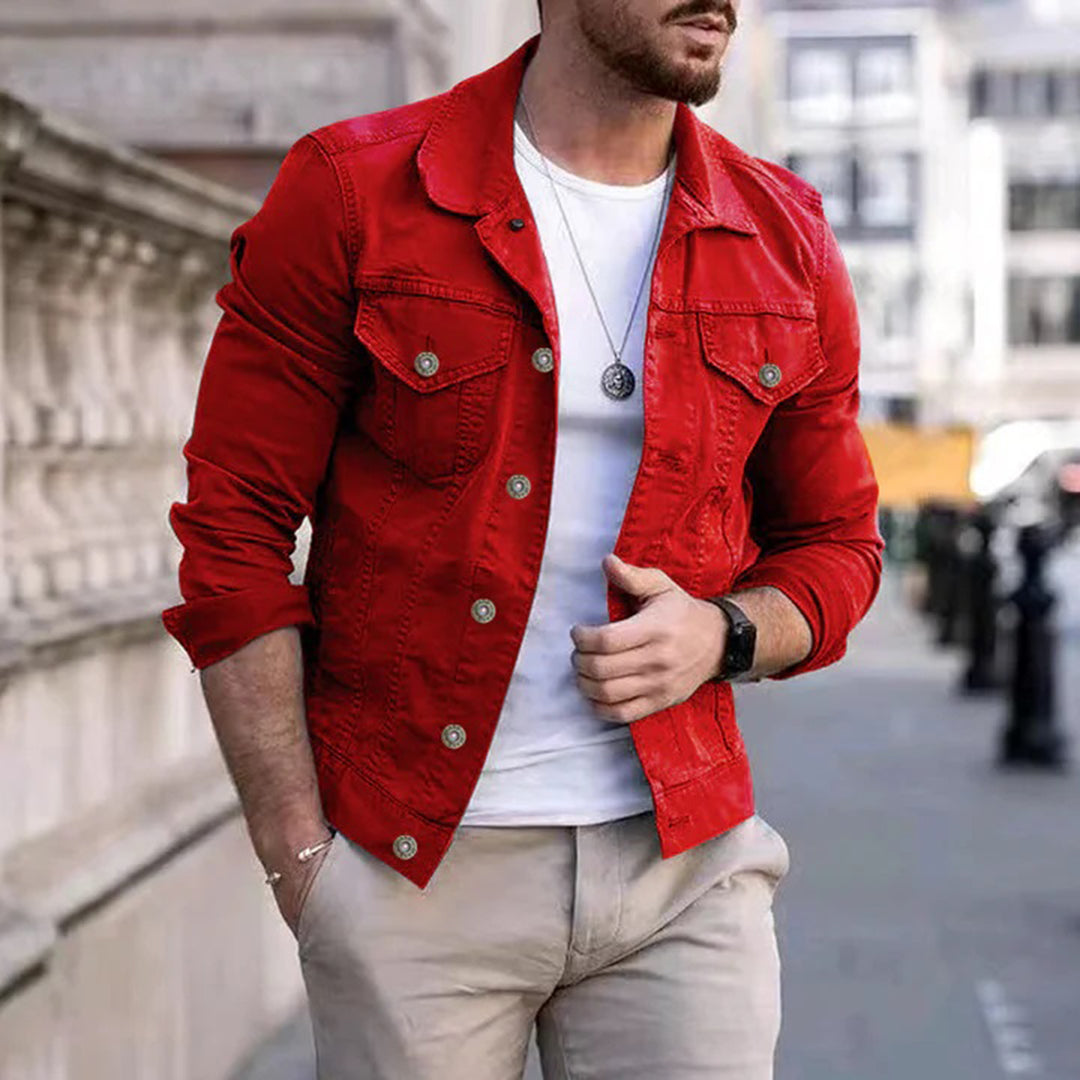 Denim Jacket | Brusttaschen | Slim Fit | Sommerjacke | Herrenjacke-HauteBerlin