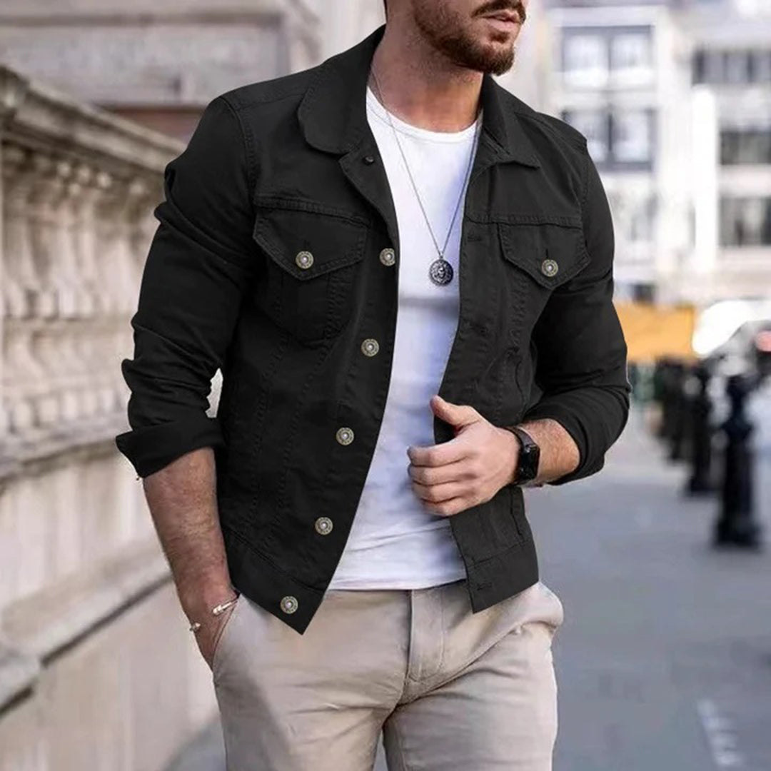 Denim Jacket | Brusttaschen | Slim Fit | Sommerjacke | Herrenjacke-HauteBerlin