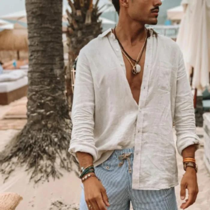Dennis Leinen Bluse-HauteBerlin