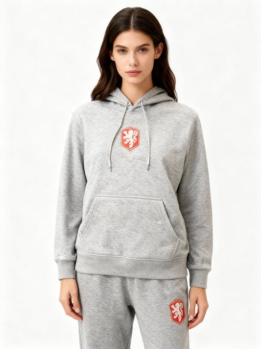 Hoodie und Jogginghose Set – Lässiger grauer Jogginganzug für Frauen