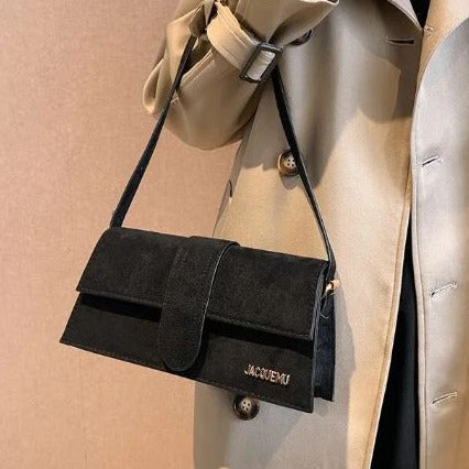 Lunessé – Damen Ein-Schulter Crossbody-Tasche mit Verstellbarem Gurt-Schwarz-HauteBerlin
