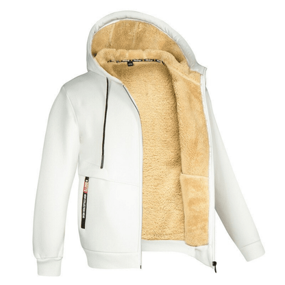 Fellgefütterter Hoodie – Warm – Mit Reißverschluss – Winter-Hoodie – Herren-Hoodie-Jacke-HauteBerlin