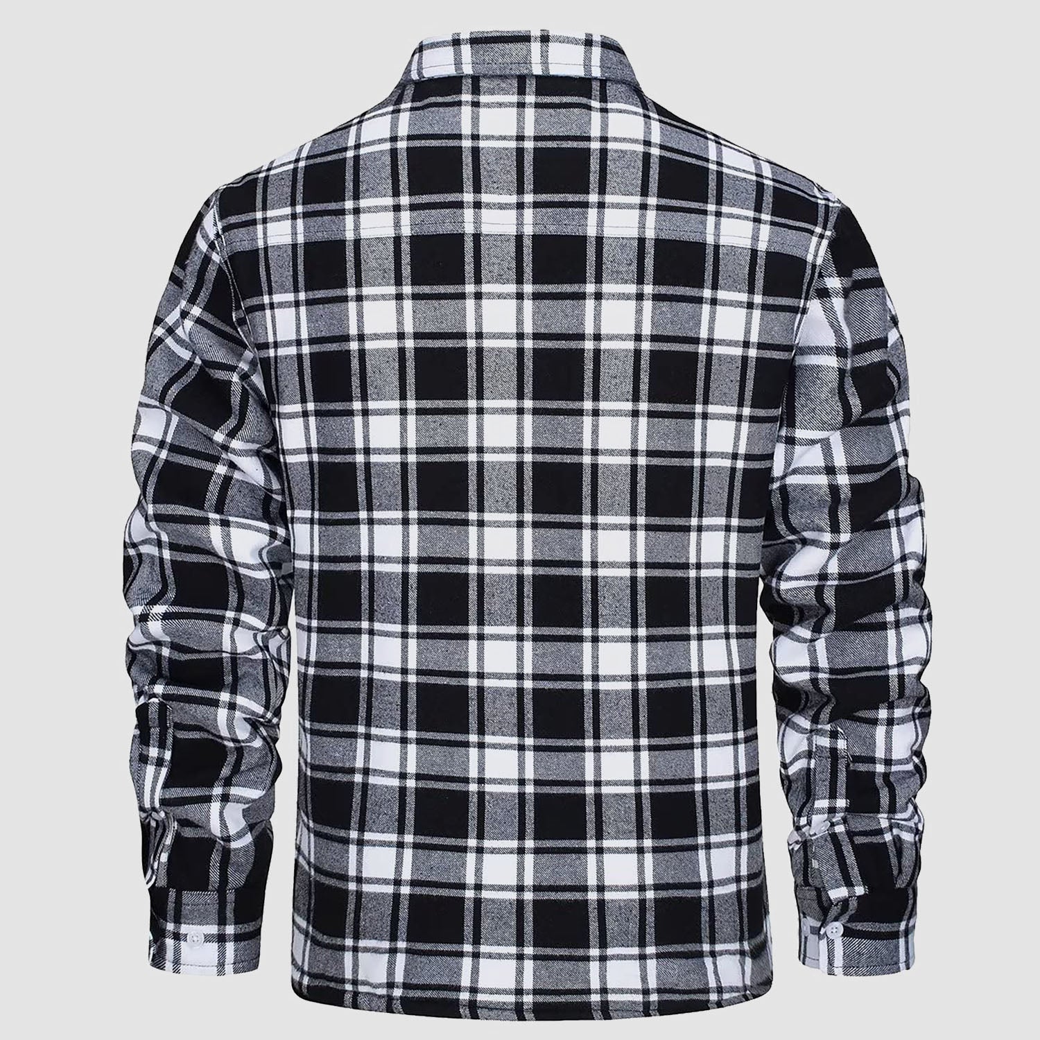 Flanelljacke – Kariertes, Mit Fleece Gefüttertes Herren-Overshirt für den Winter-HauteBerlin