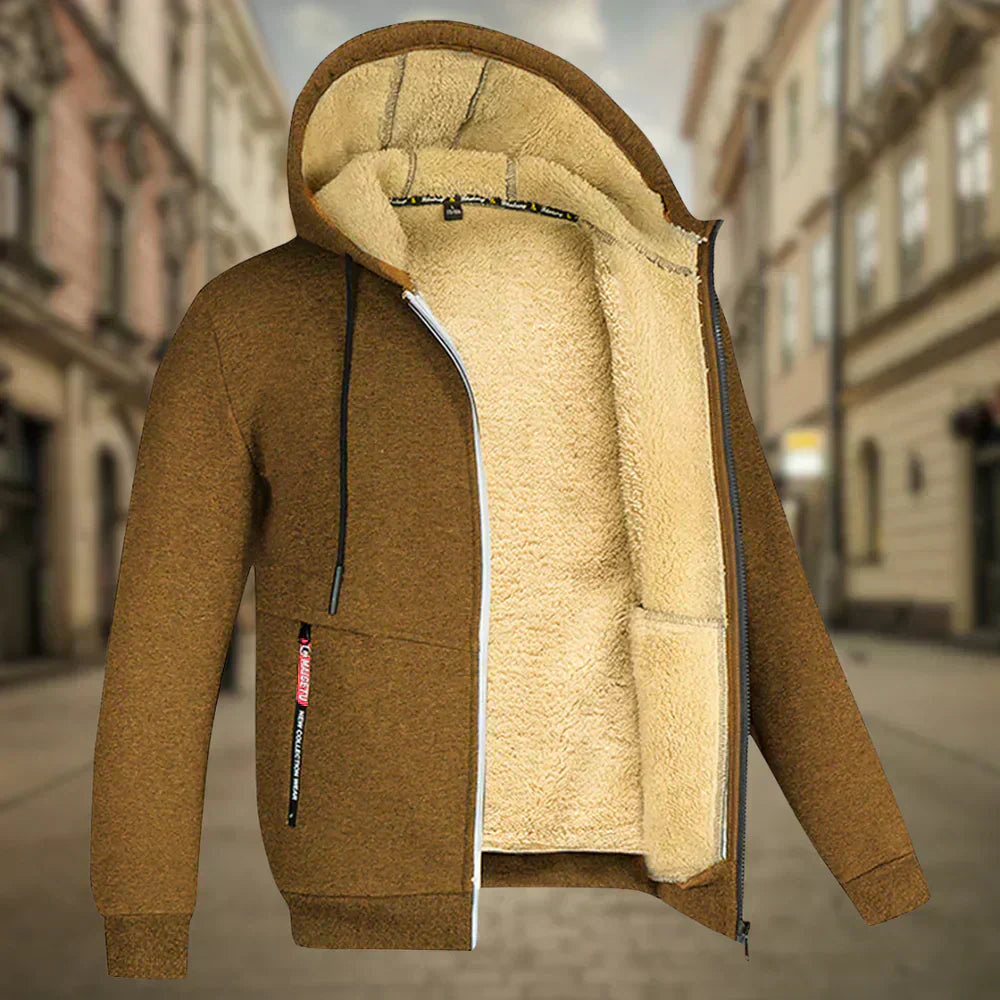 Fleece Hoodie Jacke - Winter - Warm - Zip-Up Hoodie - Herren Hoodie-HauteBerlin