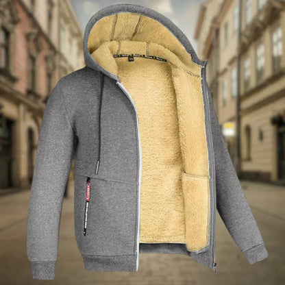 Fleece Hoodie Jacke - Winter - Warm - Zip-Up Hoodie - Herren Hoodie-HauteBerlin