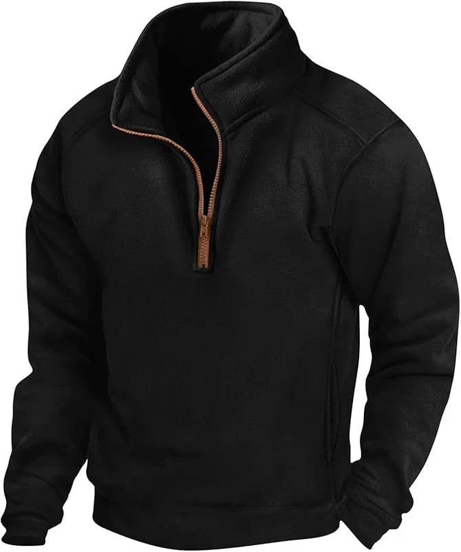 Fleece-Pullover | Lässig | Warm | Fleece mit halbem Reißverschluss | Fleece-Pullover für Männer-HauteBerlin
