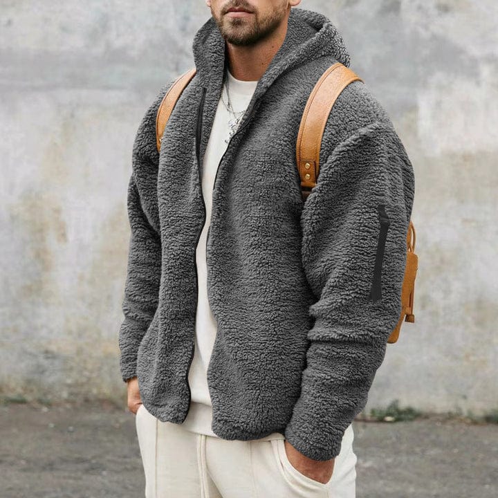 Fleecejacke | Kapuze | Full Zip | Teddyjacke | Herrenjacke-HauteBerlin