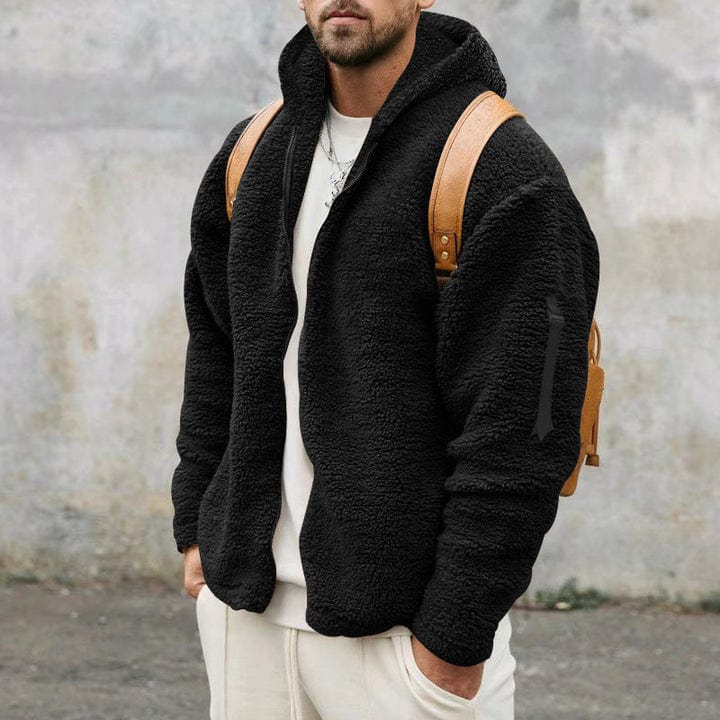 Fleecejacke | Kapuze | Full Zip | Teddyjacke | Herrenjacke-HauteBerlin