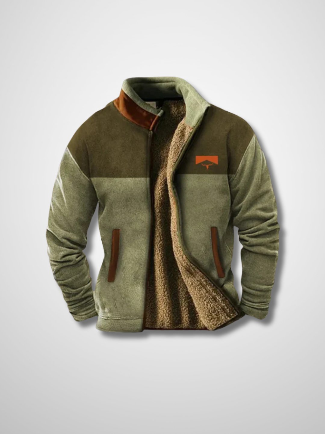 Fleecejacke - Warme Zip-Up Sherpa gefütterte Herrenjacke für den Winter-HauteBerlin