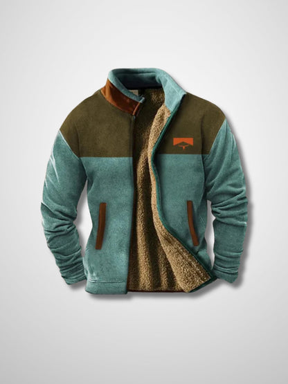 Fleecejacke - Warme Zip-Up Sherpa gefütterte Herrenjacke für den Winter-HauteBerlin