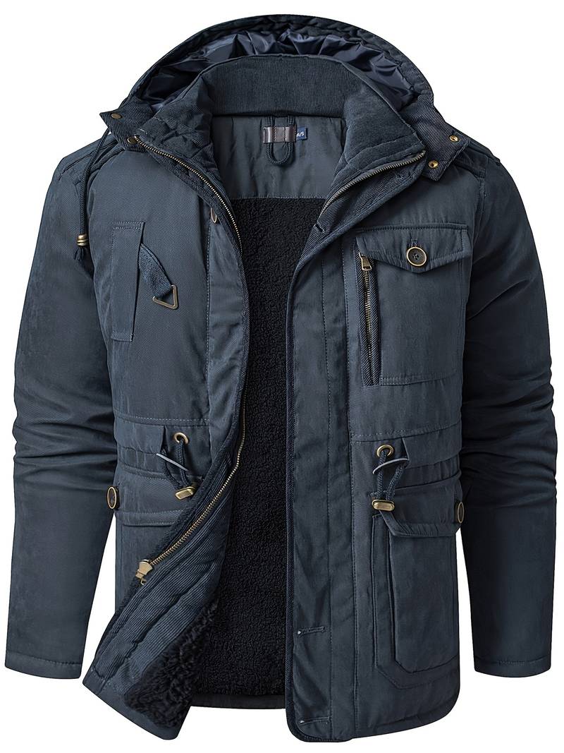Frachtjacke – Winterparka mit Kapuze, Fleecefutter und Taschen-HauteBerlin