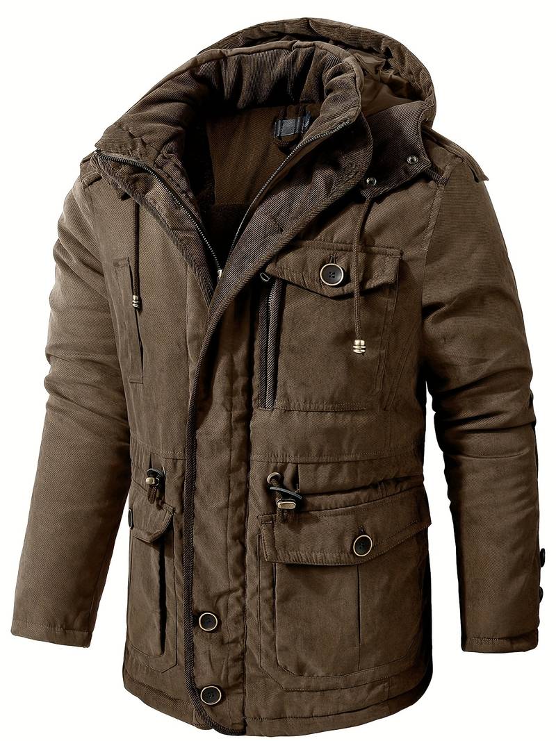 Frachtjacke – Winterparka mit Kapuze, Fleecefutter und Taschen-HauteBerlin