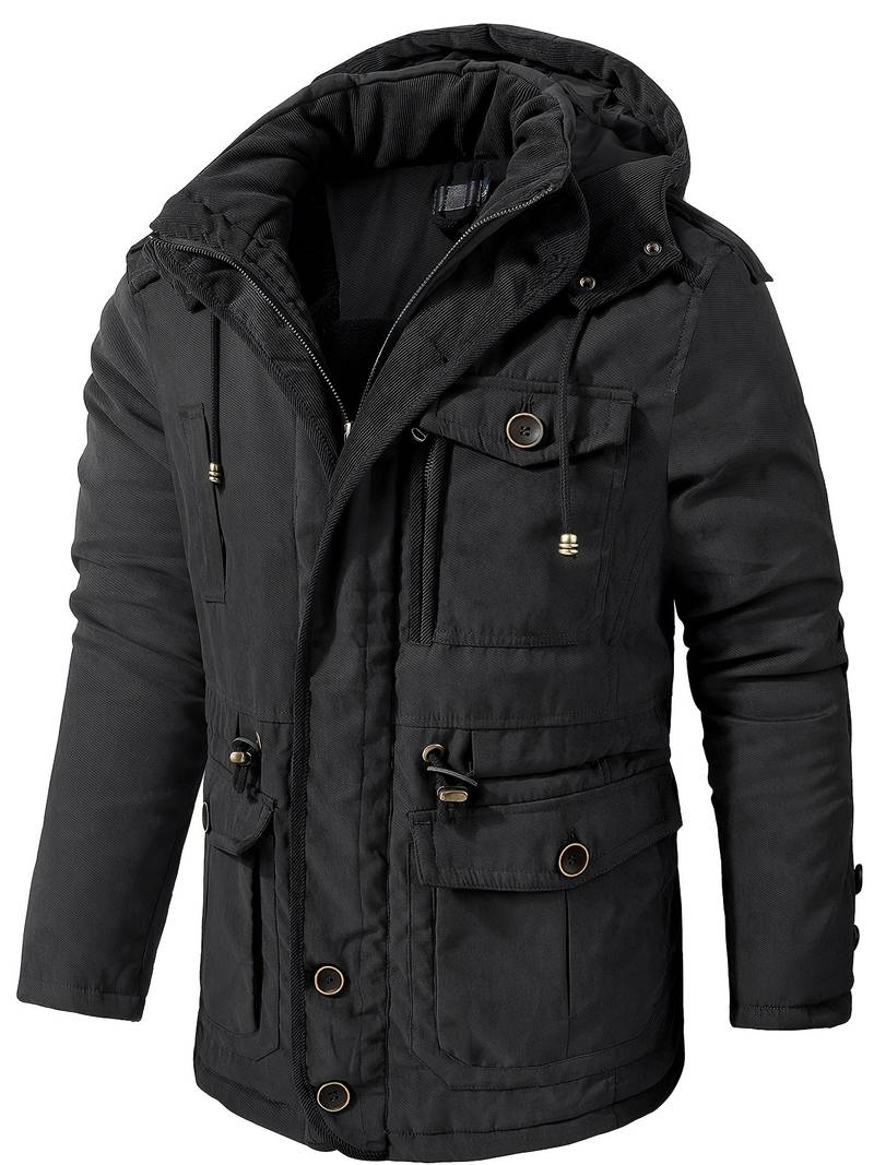 Frachtjacke – Winterparka mit Kapuze, Fleecefutter und Taschen-HauteBerlin
