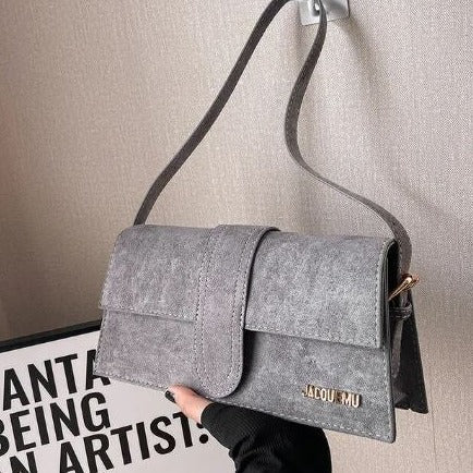 Lunessé – Damen Ein-Schulter Crossbody-Tasche mit Verstellbarem Gurt-Grau-HauteBerlin