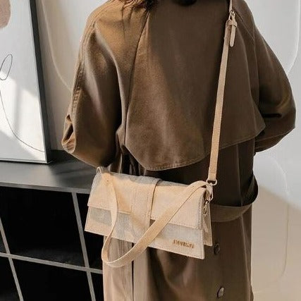 Lunessé – Damen Ein-Schulter Crossbody-Tasche mit Verstellbarem Gurt-Weiß-HauteBerlin