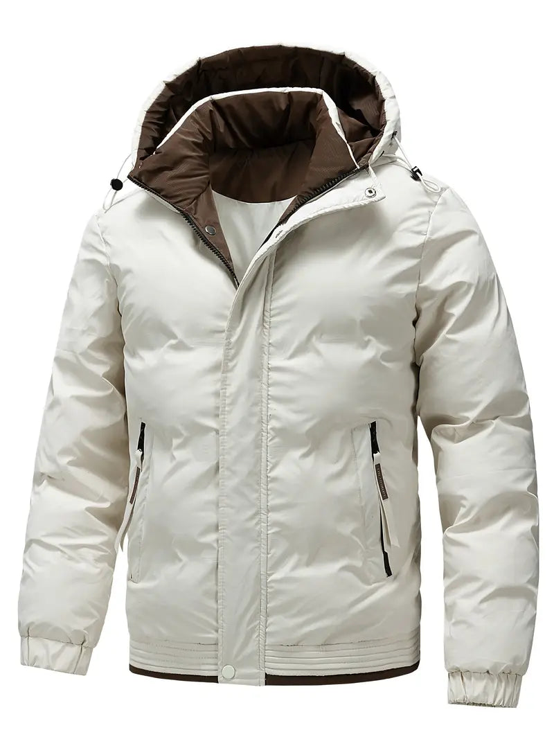 Gepolsterte Jacke | Warm | Mit Kapuze | Daunenjacke | Herren-Wintermantel-HauteBerlin